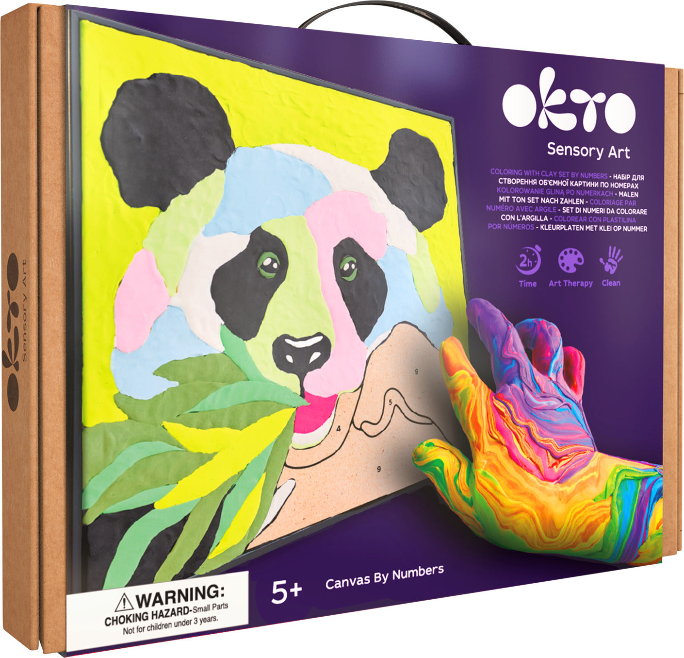 OKTO Clay-by-Numbers Kit – "Panda" (11.4" x 11.4")